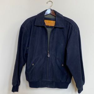 Timberland weathergear blue suede bomber jacket. Classic styling. Men’s S.